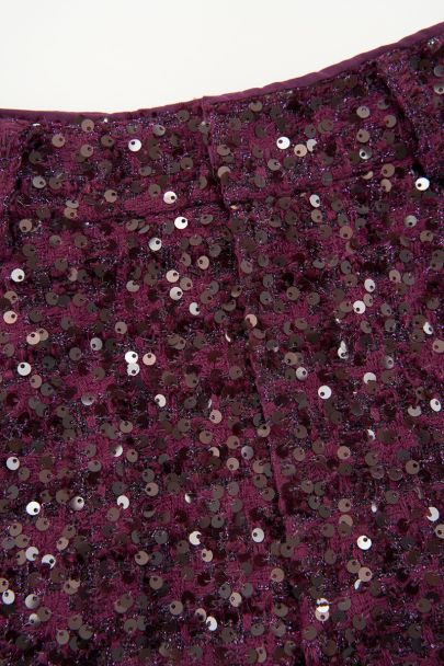 Purple shorts with sequins