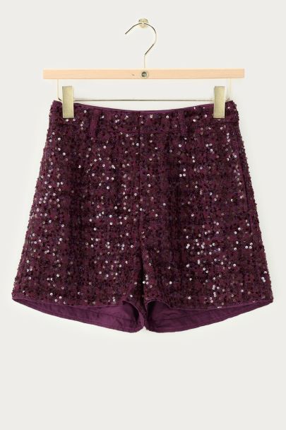 Purple shorts with sequins