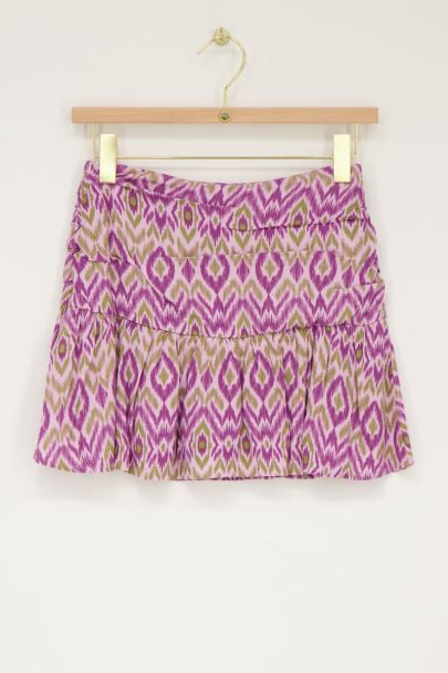 Purple skort with aztec print