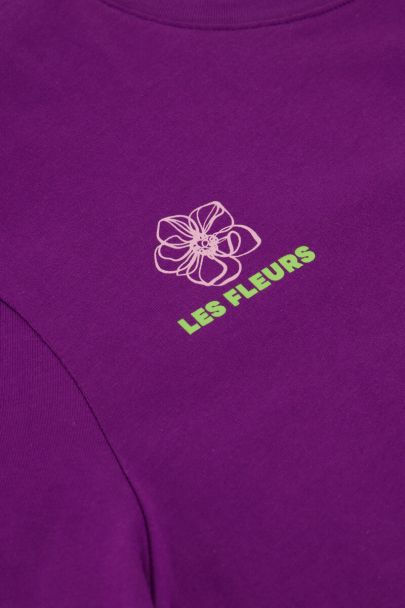 Paars T-shirt 'Botanical'
