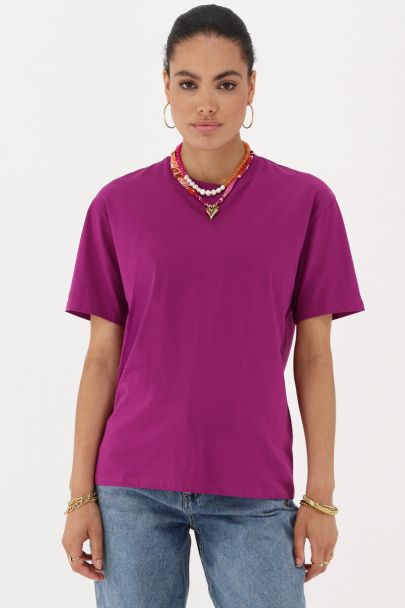 Paars T-shirt "Eternellement femme"