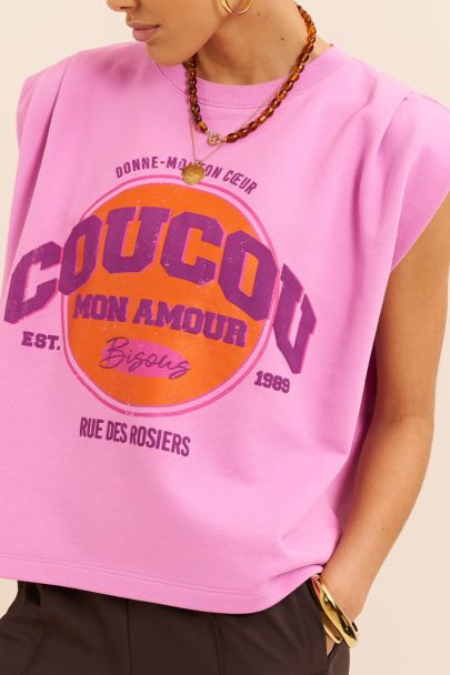 Lila Oberteil "Coucou"