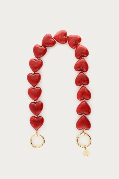 Red phone cord with hearts