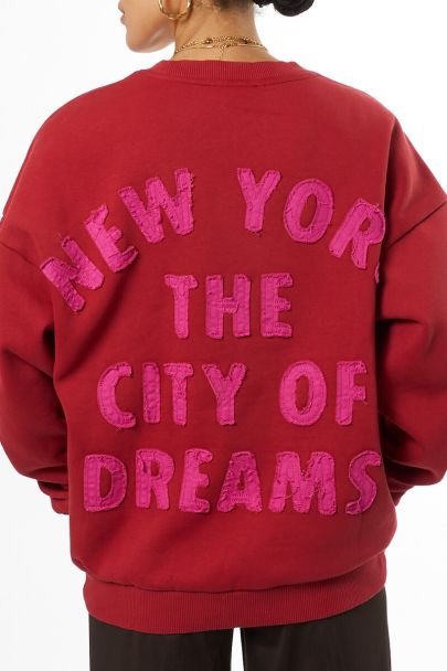Rode sweater "City of dreams"