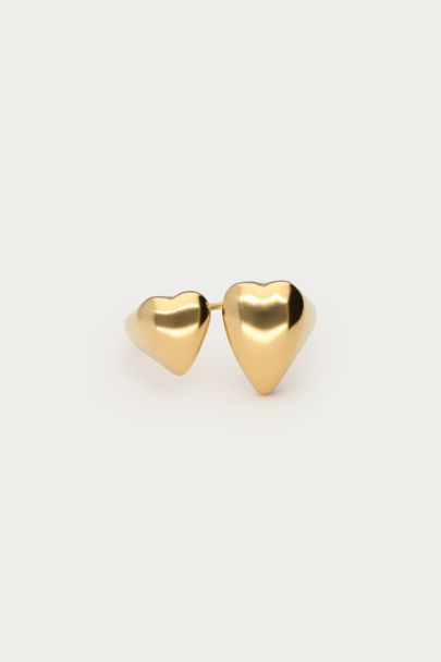 Bold ring met twee hartjes