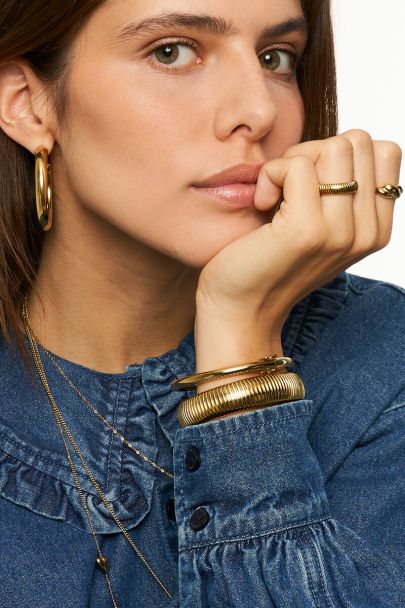 Ronde bangle met slotje