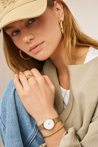 Rond horloge witte wijzerplaat