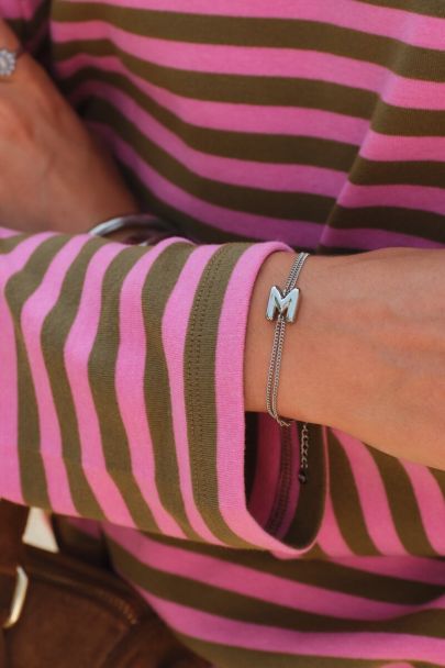 Bold bracelet with initial