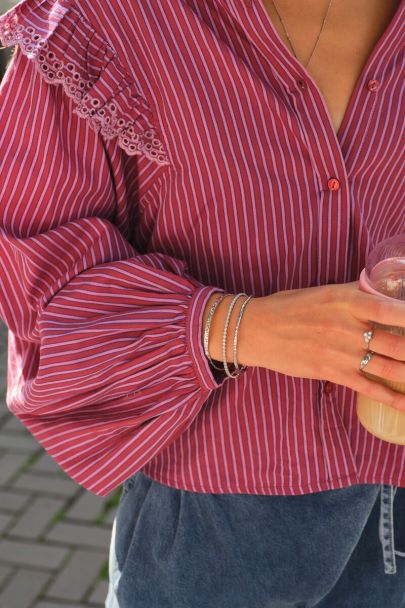 Vintage bangle met bloemen