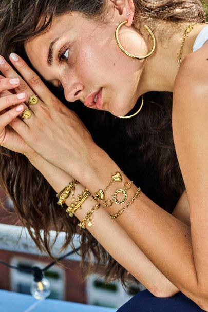 Bold armband drie hartjes