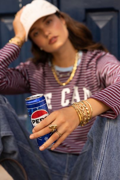 Bold Ring mit Kunstperlen "geh&auml;mmert"