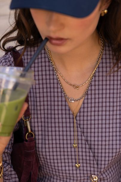 Collier en Y Bold avec cordons et c&oelig;urs
