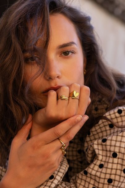 Bague Bold vague 'martel&eacute;e' 