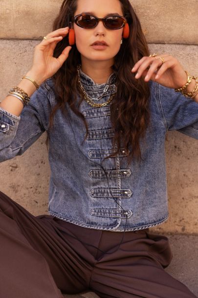 Lunettes de soleil ovales Jackie marron