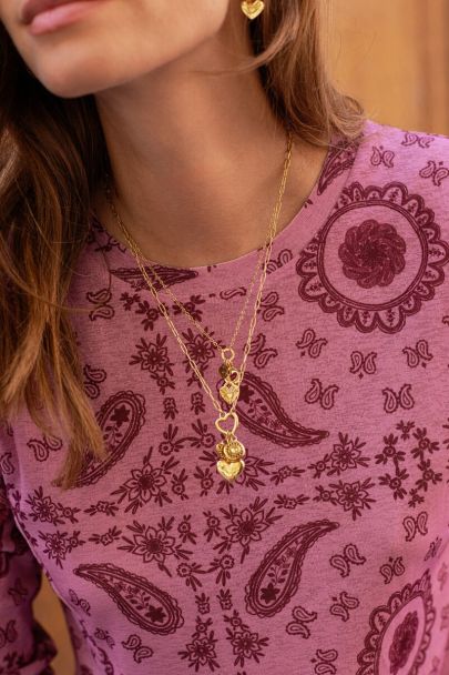 Candy minimalistische Kette mit drei Herzanhängern