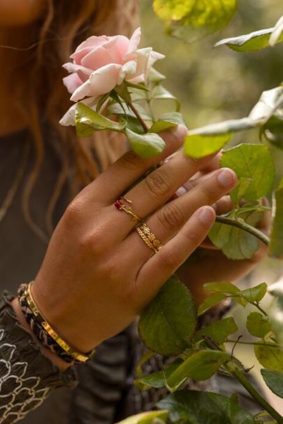 Vintage gevlochten ring minimalistisch