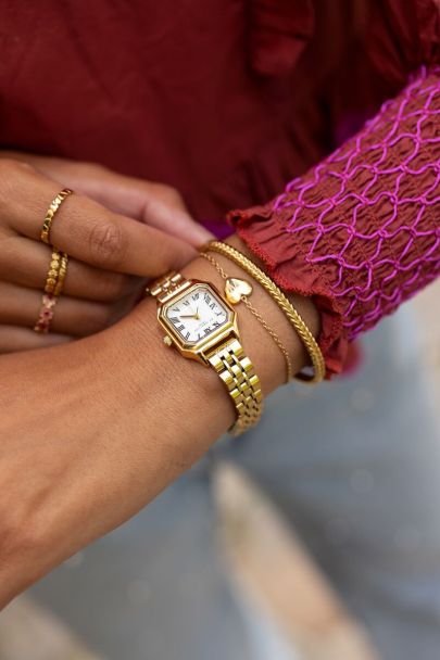 Montre Vintage avec bracelet &agrave; maillons