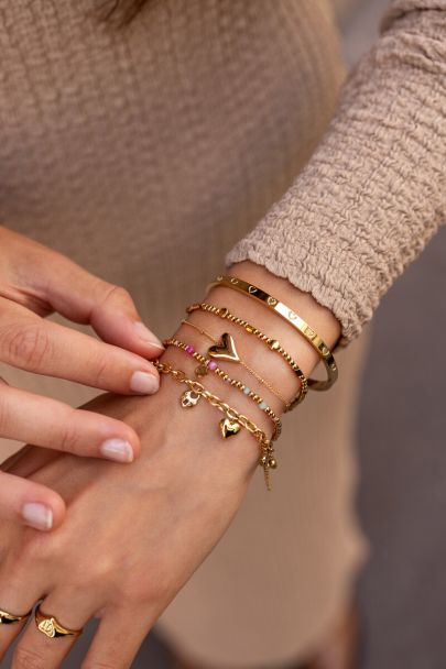 Bracelet with heart & domes