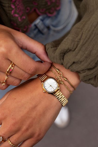 Bracelet Vintage avec rose plate