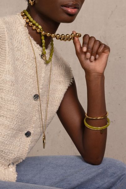 Groene dunne bangle set