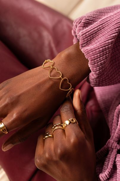 Iconic armband met hartjes