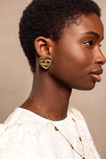 Iconic oorhangers met hartjes ogen