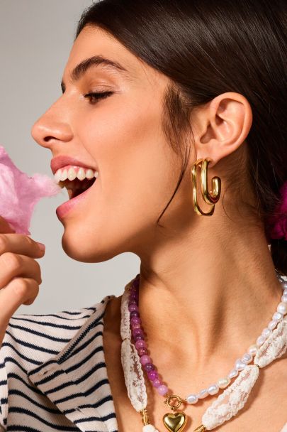 Bold dünne, organische Statement-Ohrringe