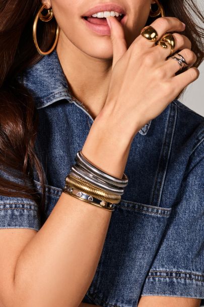 Bracelet jonc Bold avec des cœurs