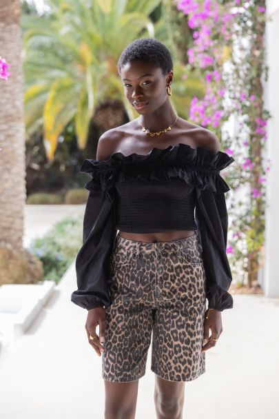 Jorts met panterprint