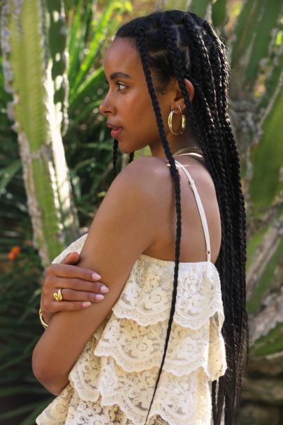Large hoop earrings