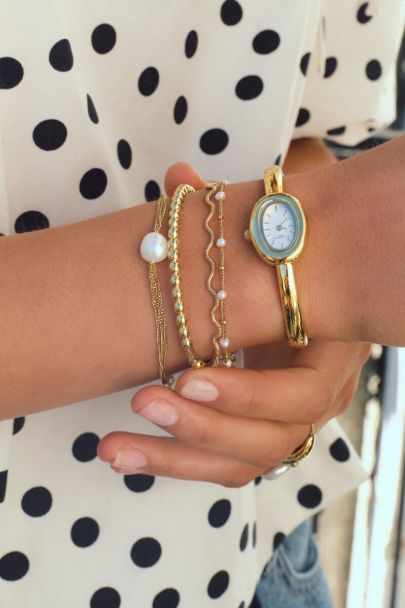 Bold dreifaches Armband mit Kunstperlen