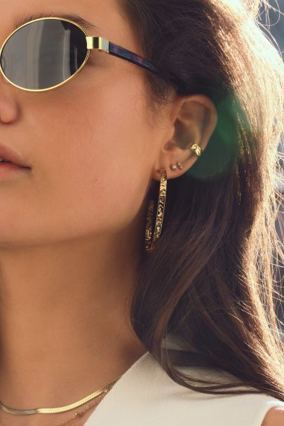 Boucles d'oreilles maxi Bold martelées 