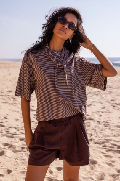 The Jackie braune ovale Sonnenbrille