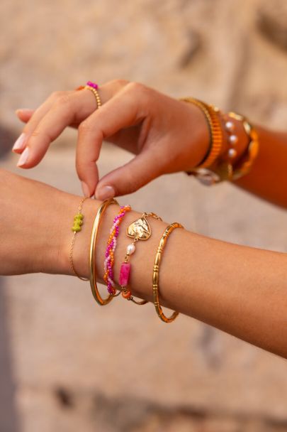 Bracelet Ciao perles fantaisie et petit cœur