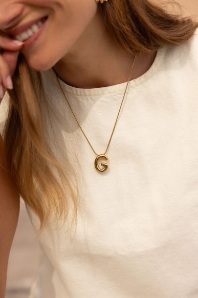 Collier initiale lettre ballon