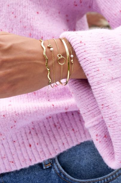 Initial bracelet with freshwater pearl