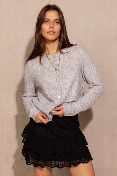 Cardigan argenté avec paillettes 