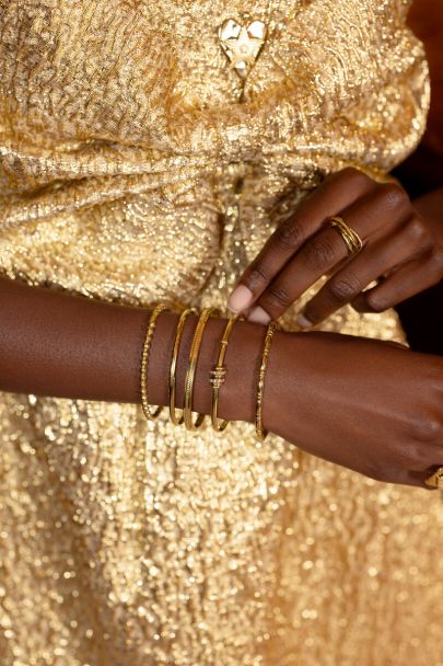 Midnight bangle met structuur