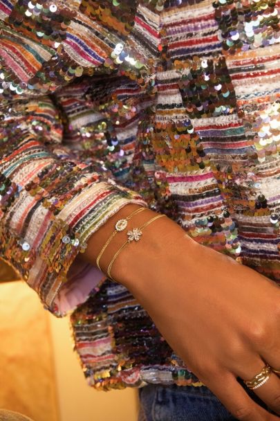 Magical bracelet avec grande fleur en strass