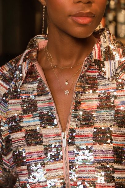 Magical collier avec fleur et strass