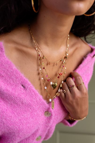 Mystic long necklace with L’amour charms