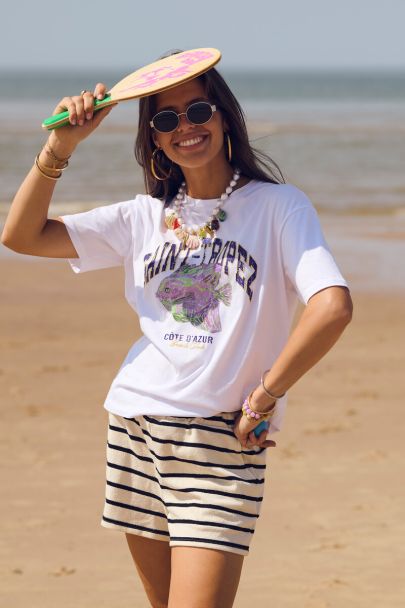 Weißes T-Shirt "Saint Tropez"