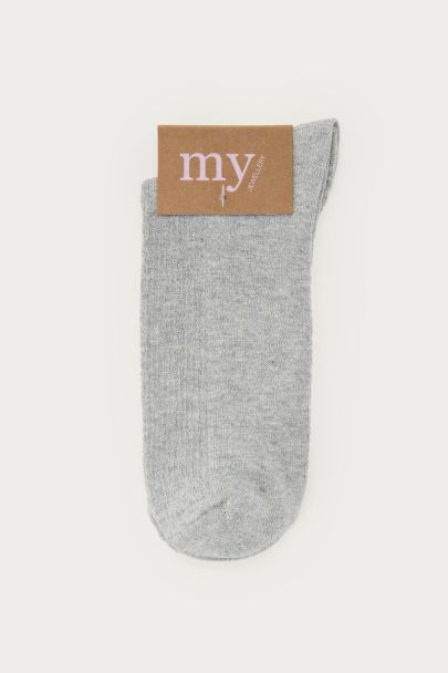 Chaussettes en lurex argentées avec volants