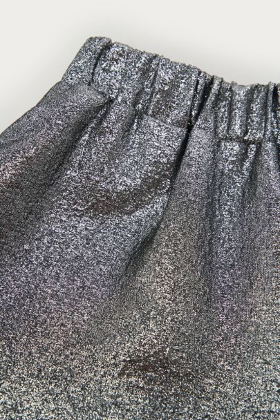 Zilverkleurig metallic short