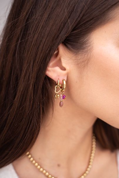 Kleine oorringen met diverse hartjes