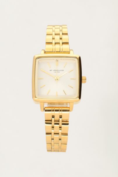 Square watch with chain strap