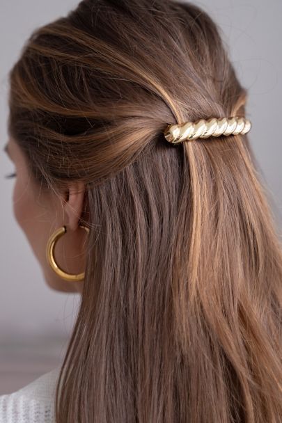Goudkleurige haarspeld met twist