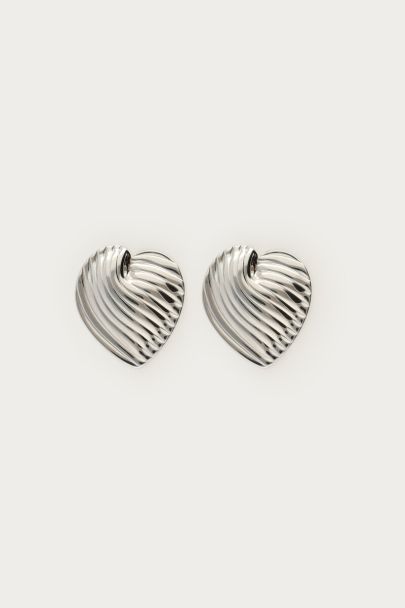 Statement oorhangers gestreept hart