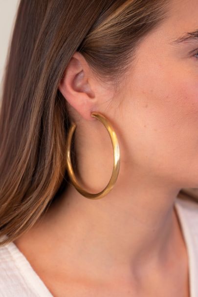 Bold Statement-Ohrringe groß mit matter Struktur