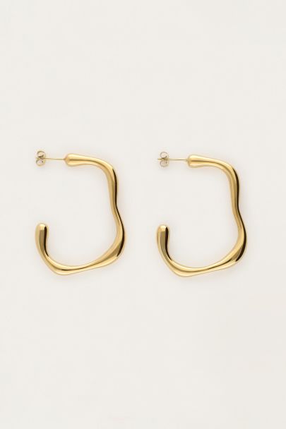 Bold dünne, organische Statement-Ohrringe